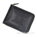 Custom European and American Style Men's wallet short zipper printing US dollar pattern horizontal fashion wallet